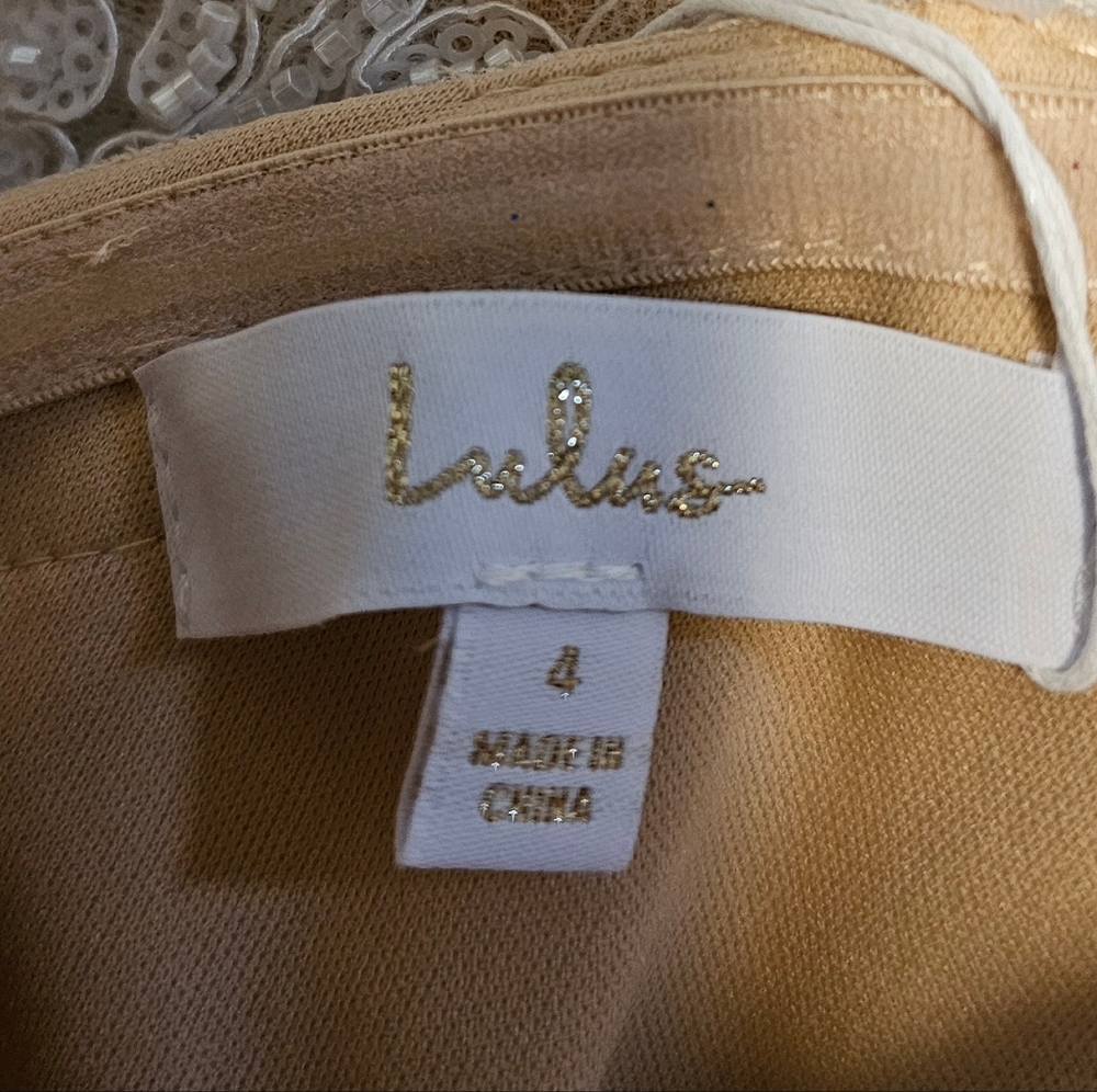 Lulu's Off-Shoulder Lace Wedding Dress - Cream - Picture 15 of 15